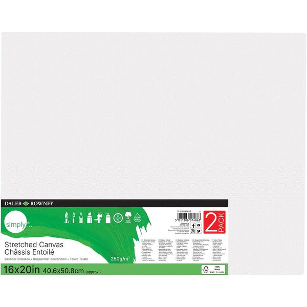 Dixon Canvas Panel - Painting - 16" (406.40 mm) Width x 20" (508 mm) Length - White - 2 / Pack