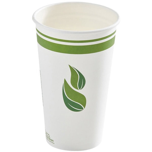 Eco Guardian 16 oz Compostable PLA Lined Hot Drink Paper Cups - 473.18 mL - Hot Drink, Cold Drink, Beverage, Restaurant, Coffee Shop, Breakroom, Lobby - 50 / Pack