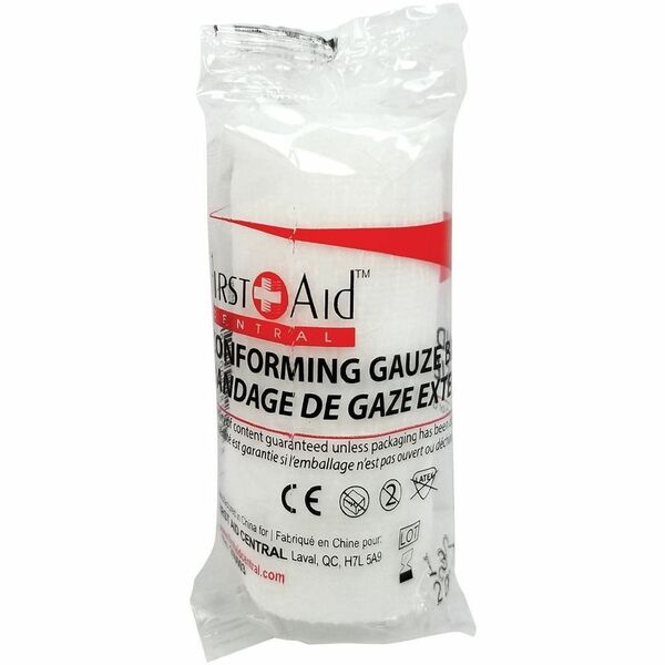 First Aid Central Conforming Gauze Roll, 7.6cm x 4.5m (3" x 5yd) - 1 Each