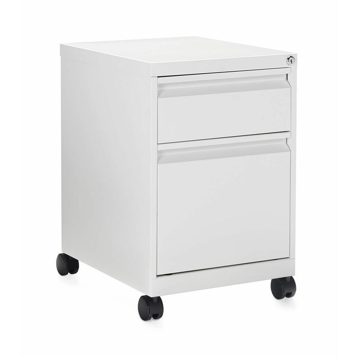 Offices To Go Pedestal - 23" (584.20 mm) Depth - Total Drawer(s): 1 - Material: Metal - Finish: White