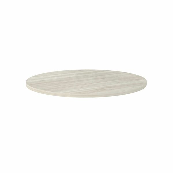 Heartwood Innovations Table Top - White Round Top x 36" (914.40 mm) Table Top Diameter - Thermofused Laminate (TFL), Wood Grain, Particleboard Top Material