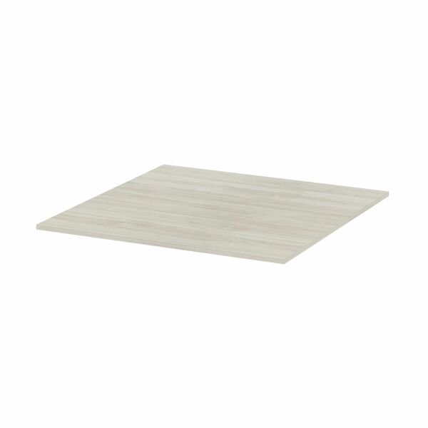 Heartwood Table Top - Winter White Square Top - 1" Table Top Thickness - Thermofused Laminate (TFL), Wood Grain Top Material