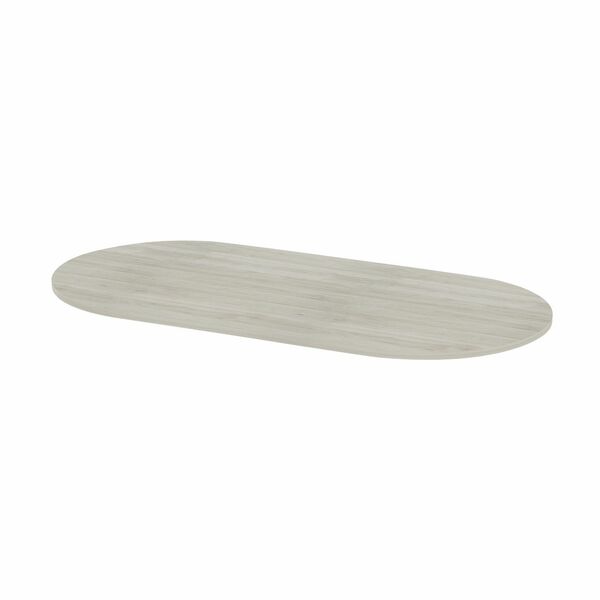 Heartwood Racetrack Top - Winter White Racetrack Top - 1" (25.40 mm) Table Top Thickness - Conference - Winter Wood - Thermofused Laminate (TFL), Wood Grain Top Material