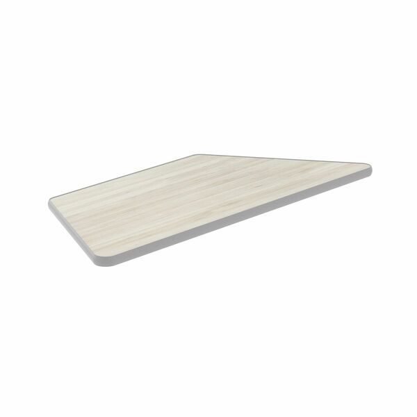 Heartwood Trapezoid Table Top - Trapezoid Top - T-shaped Base - Conference - Winter Wood - Polyvinyl Chloride (PVC)