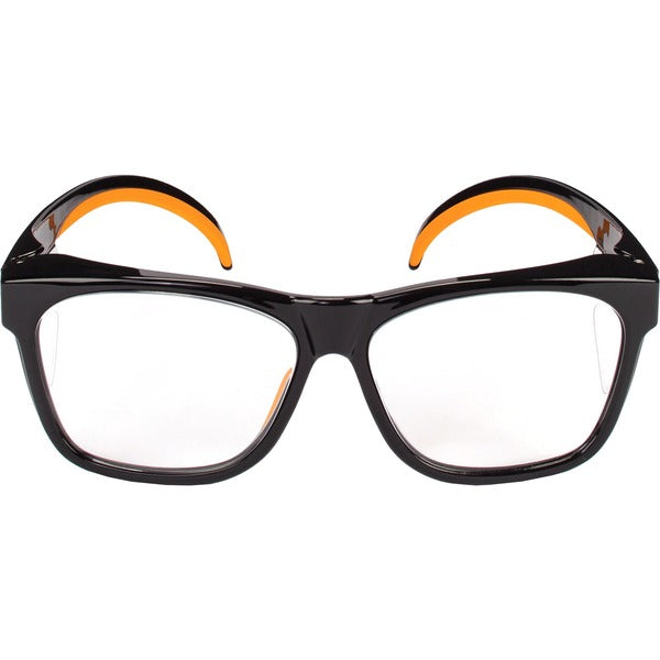 Kleenguard Maverick Safety Glasses - Recommended for: Eye - UVA, UVB, UVC Protection - Polycarbonate - Orange, Black - Clear Lens - Anti-glare, Recyclable, Anti-scratch - 1 / Each