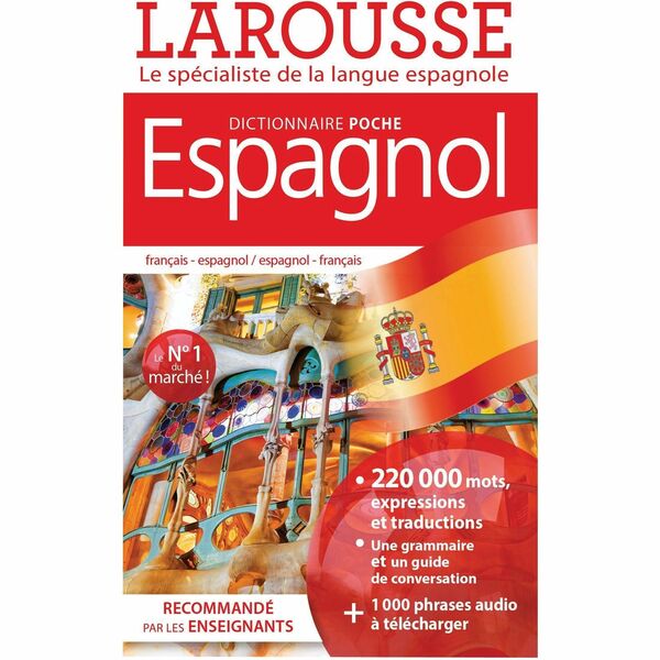 LES MESSAGERIES ADP Dict. Larousse Pocket Spanish Printed Book - Spanish, French