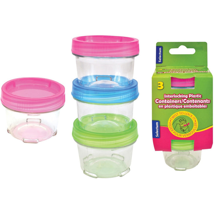 Selectum Paint Cup - Assorted - Plastic - 3 / Pack
