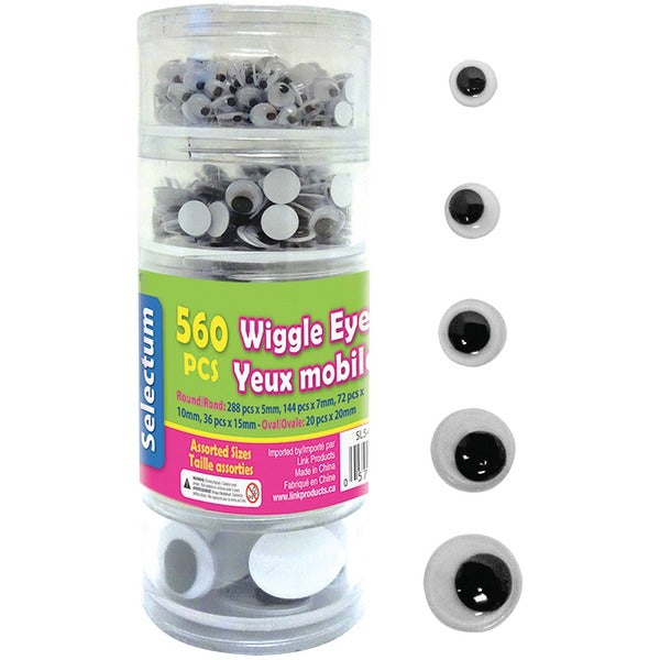Selectum Wiggly Eye - Black, White - 560 / Pack