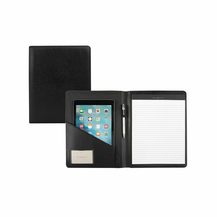 bugatti Carrying Case for 13" Tablet, ID Card - Black - Vegan Leather Body
