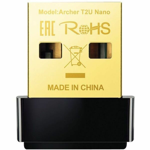 TP-Link Archer T2U Nano IEEE 802.11ac Dual Band Wi-Fi Adapter for Desktop Computer - USB - 733 Mbit/s - 2.40 GHz ISM - 5 GHz UNII - Internal
