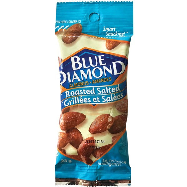 Blue Diamond Roasted Salted Almonds - Roasted & Salted - 0.81 oz (23 g) - 18 / Box