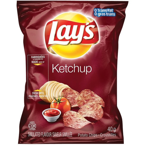 Lays Ketchup Potato Chips - 40 g - 40 / Box