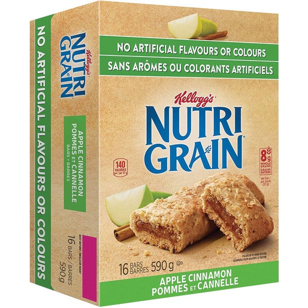 Nutri-Grain Apple Cinnamon Bars - Apple Cinnamon - 1.31 oz (37 g) - 16 / Box