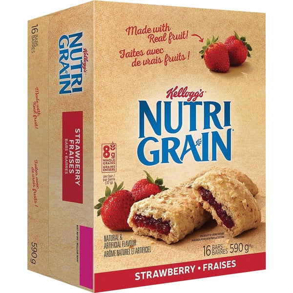 Nutri-Grain Strawberry Bars - Strawberry - 1.31 oz (37 g) - 16 / Box