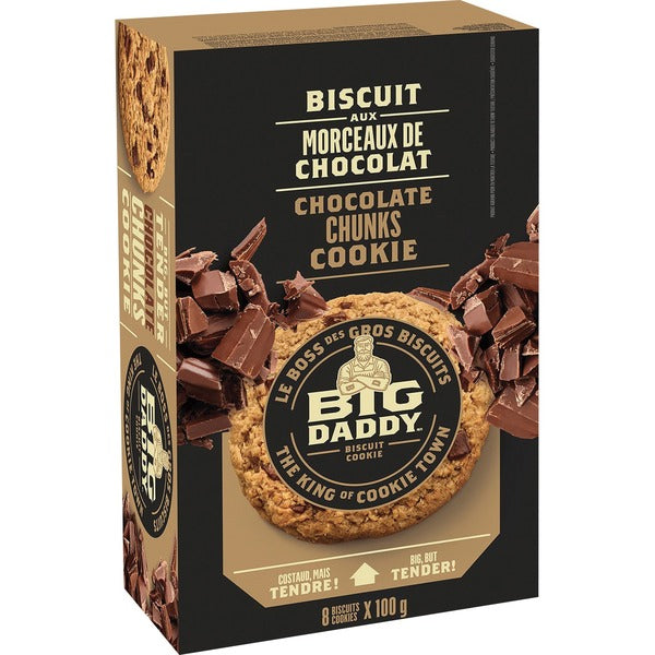 Big Daddy Chocolate Chunks Cookies - Chocolate Chunk - 3.53 oz (100 g) - 8 / Box