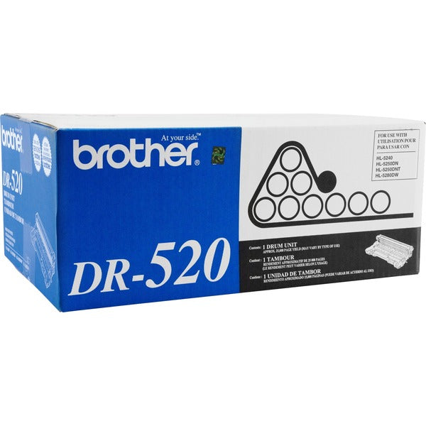 Brother DR520 Replacement Drum Unit - Laser Print Technology - 25000 - Black - 1 Each