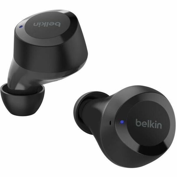 Belkin SoundForm Bolt True Wireless Earbuds - Stereo, Mono - True Wireless - Bluetooth - 32.8 ft (10 m) - Earbud - Binaural - In-ear - Black