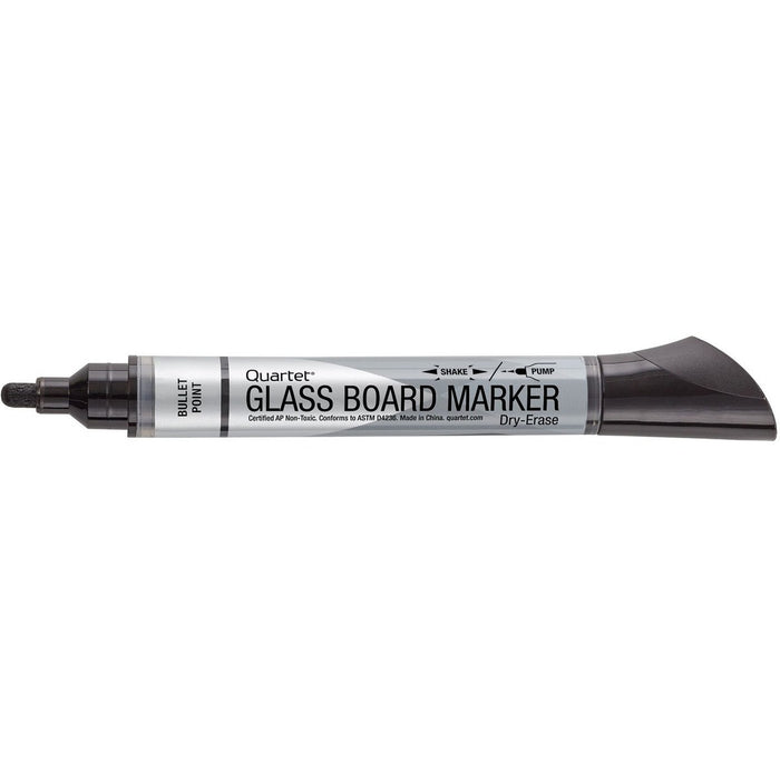 Quartet Premium Dry-Erase Markers for Glass Boards - Erasable - Black Ink - 1 Each