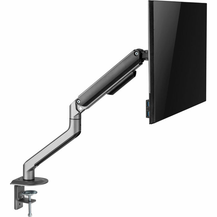 Horizon ActivErgo AEG12HA Mounting Arm for Monitor, Flat Panel Display, Curved Screen Display - Silver, Black - Horizontal/Vertical - Height Adjustable - 1 Display(s) Supported - 17" to 32" Screen Support - 19.80 lb (8981.13 g) Load Capacity - 75 x 75, 10