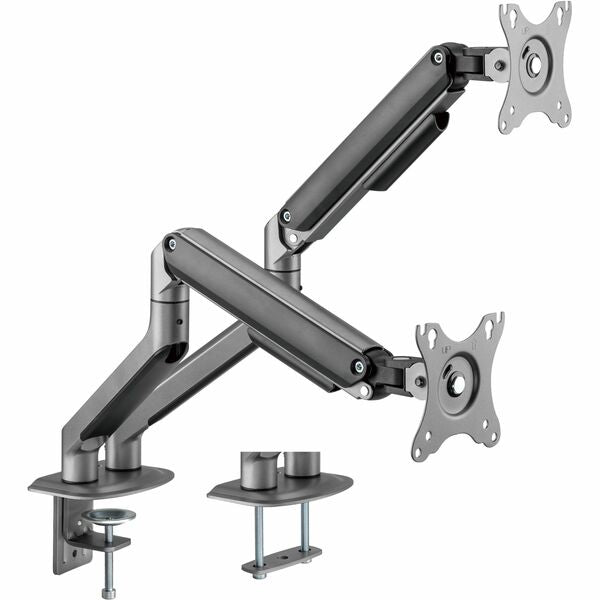 Horizon ActivErgo AEG24HA Mounting Arm for Monitor, Flat Panel Display, Curved Screen Display - Silver, Black - Horizontal/Vertical - Height Adjustable - 2 Display(s) Supported - 17" to 32" Screen Support - 39.60 lb (17962.26 g) Load Capacity - 75 x 75, 1