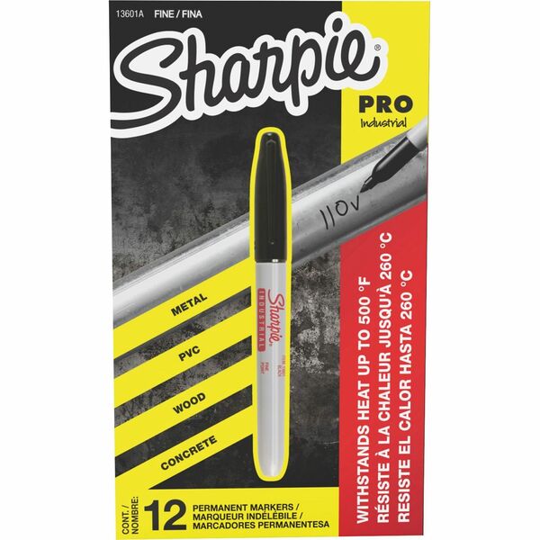 Sharpie Fine Point Industrial Marker - Fine Marker Point - Black Ink - 1 Each