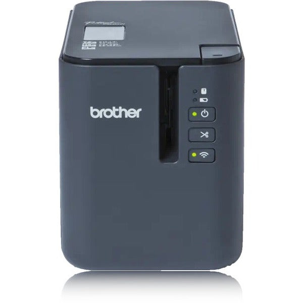 Brother PT-P900Wc Desktop Thermal Transfer Printer - Monochrome - Label Print - USB - Serial - Wireless LAN - With Cutter - 1.26" (32 mm) Print Width - 2.36 in/s (60 mm/s) Mono - 360 dpi - 1.42" (36 mm) Label Width x 39.37" (1000 mm) Label Length - ESC/P,