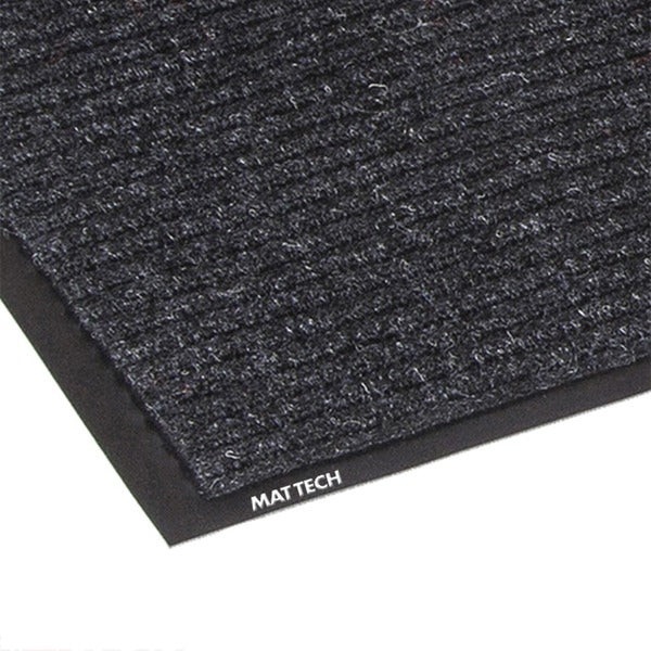 Mat Tech Prorib Wiper/Scraper Entrance Mat - Entrance - 72" (1828.80 mm) Length x 48" (1219.20 mm) Width x 0.312" (7.92 mm) Thickness - Vinyl - Charcoal - 1 Each