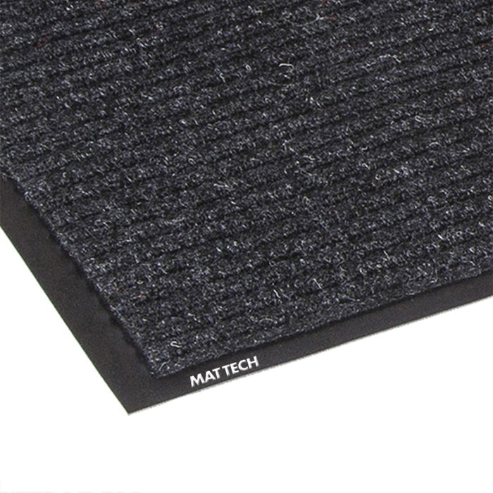 Mat Tech Prorib Wiper/Scraper Entrance Mat - Entrance - 72" (1828.80 mm) Length x 48" (1219.20 mm) Width x 0.312" (7.92 mm) Thickness - Vinyl - Charcoal - 1 Each