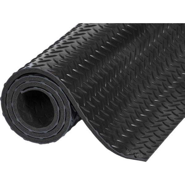 Mat Tech Industrial Deck Plate Anti-Fatigue Mat - Industry - 60" (1524 mm) Length x 36" (914.40 mm) Width x 0.563" (14.29 mm) Thickness - Diamond - Vinyl, PVC Foam - Black - 1 Each