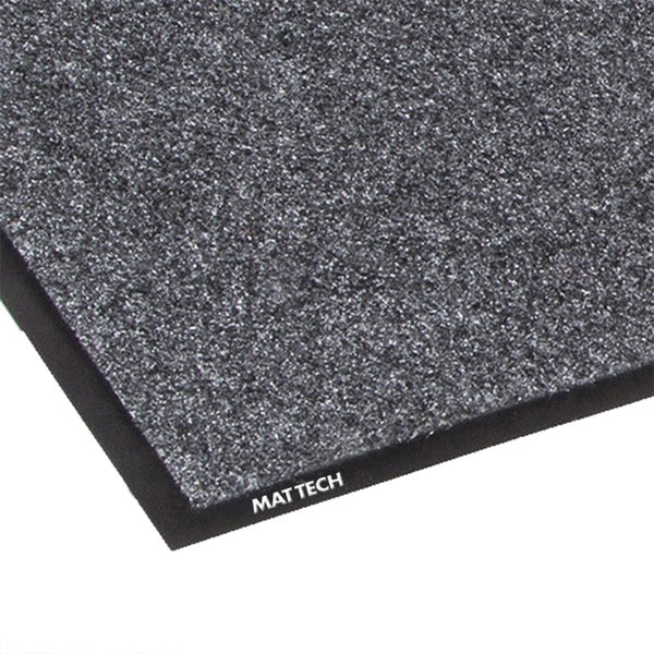 Mat Tech Eco Step™ Wiper Entrance Mat - Indoor - 36" (914.40 mm) Length x 24" (609.60 mm) Width x 0.250" (6.35 mm) Thickness - Textured - Vinyl - Charcoal - 1 Each