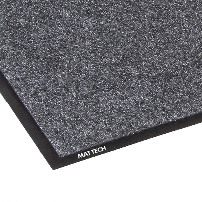 Mat Tech Eco Step™ Wiper Entrance Mat - Indoor - 36" (914.40 mm) Length x 24" (609.60 mm) Width x 0.250" (6.35 mm) Thickness - Textured - Vinyl - Charcoal - 1 Each