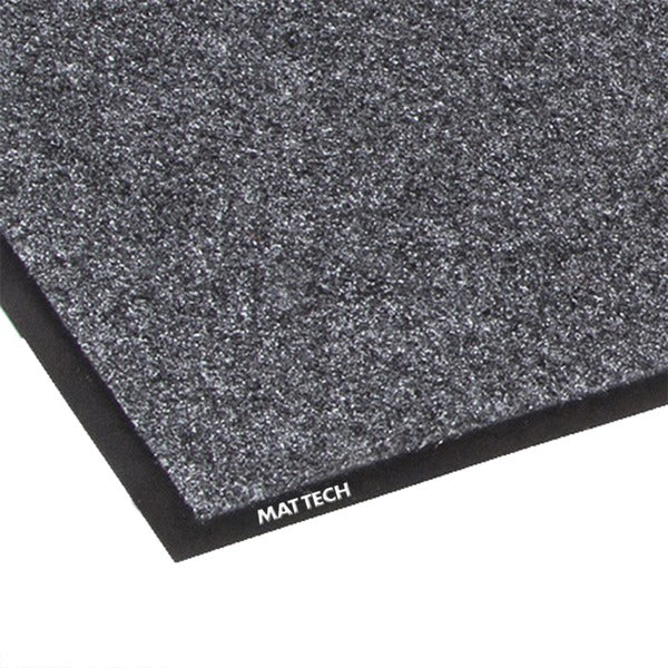 Mat Tech Eco Step™ Wiper Entrance Mat - Indoor, Entrance - 72" (1828.80 mm) Length x 48" (1219.20 mm) Width x 0.250" (6.35 mm) Thickness - Textured - Vinyl - Charcoal - 1 Each