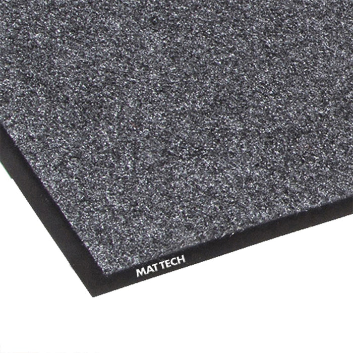 Mat Tech Eco Step™ Wiper Entrance Mat - Indoor, Entrance - 72" (1828.80 mm) Length x 48" (1219.20 mm) Width x 0.250" (6.35 mm) Thickness - Textured - Vinyl - Charcoal - 1 Each
