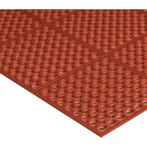 Mat Tech Safewalk Scraper Mat - Wet Place, Entrance - 60" (1524 mm) Length x 36" (914.40 mm) Width x 0.500" (12.70 mm) Thickness - Styrene Butadiene Rubber (SBR) - Terra Cotta - 1 Each
