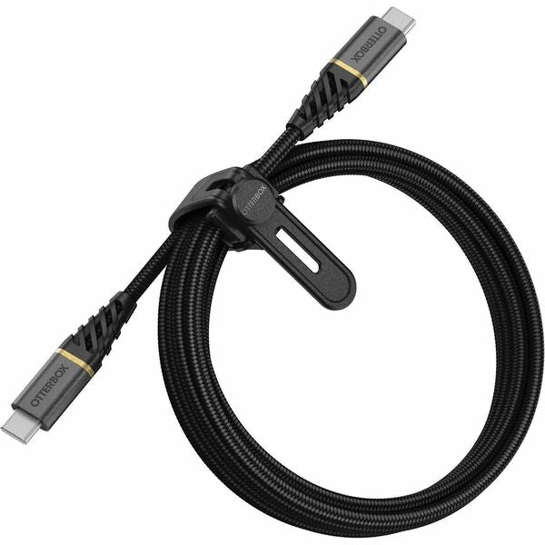 OtterBox USB-C Data Transfer Cable - 6.6 ft (2 m) USB-C Data Transfer Cable for Smartphone, iPod touch, iPad mini, iPad Air, iPhone, iPod nano, Gaming Console, Tablet - Glamour (Black)