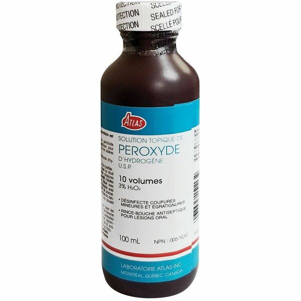 First Aid Central First Aid Hydrogen Peroxide - For Cut, Scrape, Wound - 100 mL Bottle