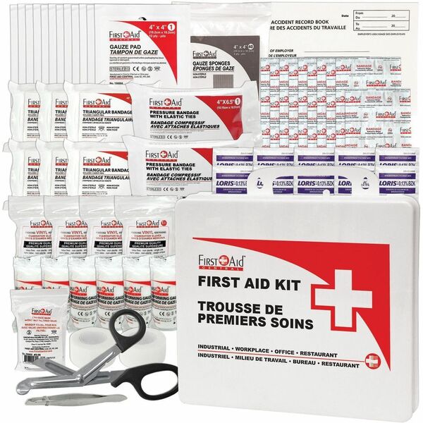 Federal First Aid Kit - Type B (6+ Employees), Plastic Case - 138 x Piece(s) For 6 x Individual(s) - 9.49" (241 mm) Height x 9.49" (241 mm) Width x 2.99" (76 mm) Depth - Plastic Case