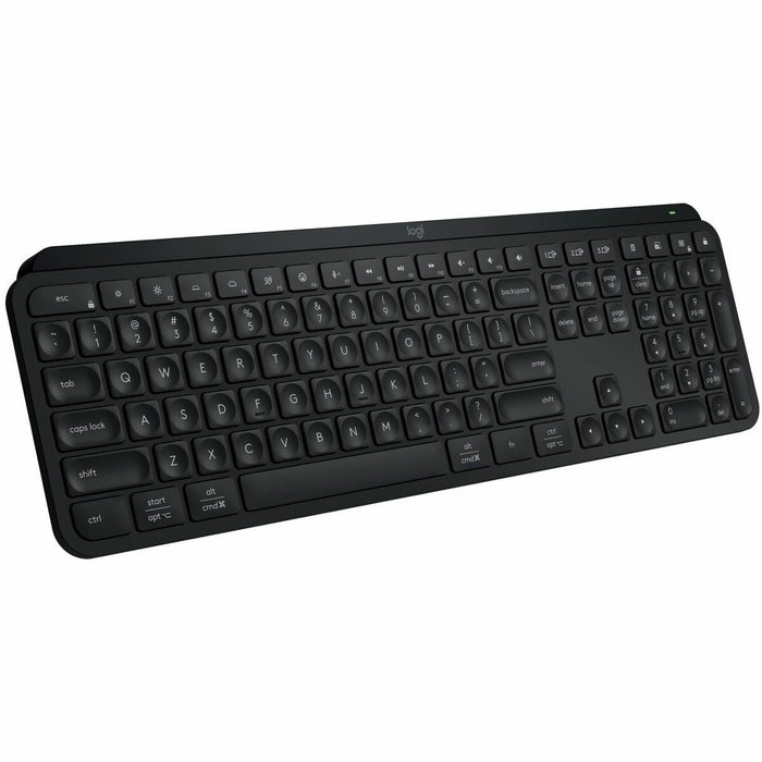 Logitech MX Keys S Wireless Keyboard - Wireless Connectivity - Bluetooth - USB Type C Interface - PC, Mac - Black