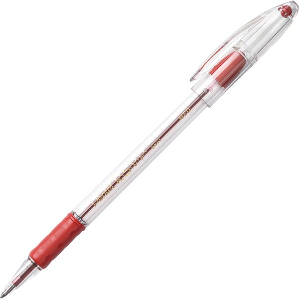Pentel R.S.V.P. Ballpoint Stick Pens - 1 mm (0.04") Medium Pen Point - Refillable - Red Ink - Clear Barrel - 1 Each