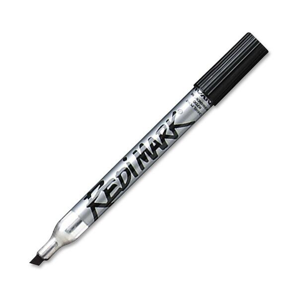 Dixon RediMark Chisel Tip Permanent Markers - Chisel Marker Point - Black Ink - Metal Barrel