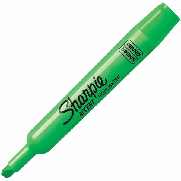 Sharpie Highlighter - Tank - Chisel Marker Point - Fluorescent Green Ink - 12 / Box