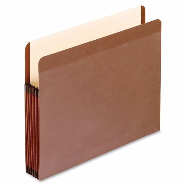 Pendaflex Letter Recycled Expanding File - 8 1/2" (215.90 mm) x 11" (279.40 mm) - 5 1/4" (133.35 mm) Expansion - Red Fiber, Polyester - Red Fiber, Manila - Moisture Resistant, Rip Resistant, Laminated, Spill Proof, Reinforced Gusset, Acid-free - 10% Recyc