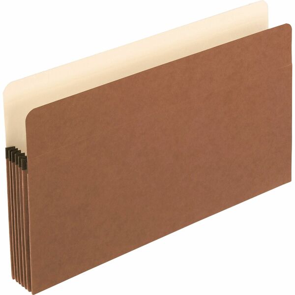 Pendaflex Legal Recycled Expanding File - 8 1/2" (215.90 mm) x 14" (355.60 mm) - 5 1/4" (133.35 mm) Expansion - Manila, Tyvek, Red Fiber - 30% Recycled - 1 Each