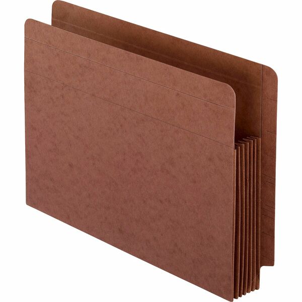Pendaflex Straight Tab Cut Letter Recycled - 8 1/2" (215.90 mm) x 11" (279.40 mm) - 1050 Sheets Capacity - 5 1/4" (133.35 mm) Expansion - 1 Pocket - 17 pt. (5.98 mm) - Red Fiber - Acid-free, Heavy Duty, Rip Proof Gusset, Reinforced Gusset, Durable - 30% R