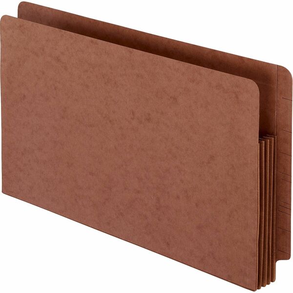 Pendaflex Straight Tab Cut Legal Recycled File Pocket - 8 1/2" (215.90 mm) x 14" (355.60 mm) - 700 Sheets Capacity - 3 1/2" (88.90 mm) Expansion - 1 Pocket - 17 pt. (5.98 mm) - Red Fiber - Acid-free, Heavy Duty, Rip Proof Gusset, Reinforced Gusset, Durabl