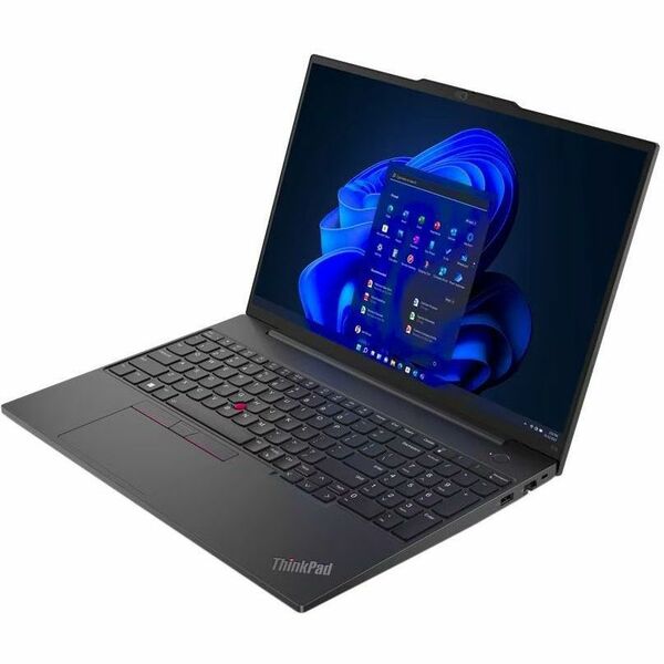 Lenovo ThinkPad E16 Gen 1 21JN003YUS 16" Notebook - WUXGA - 60 Hz - Intel Core i5 13th Gen i5-1335U - 16 GB - 256 GB SSD - English Keyboard - Graphite Black - Intel Chip - 1920 x 1200 - Windows 11 Pro - Intel Iris Xe Graphics - In-plane Switching (IPS) Te