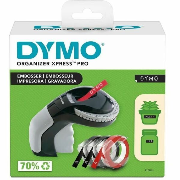 Dymo Organizer Xpress Pro Embossing Label Maker Kit - Embossing Tape - Black, Gray - Handheld - Lightweight - for Home, Crafting