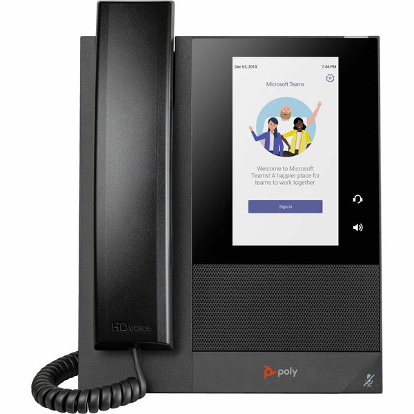 Poly CCX 400 IP Phone - Corded - Corded - Desktop, Wall Mountable - Black - 24 x Total Line - VoIP - 5" LCD - 2 x Network (RJ-45) - PoE Ports