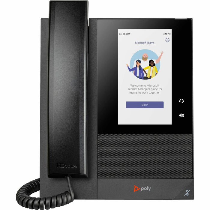 Poly CCX 400 IP Phone - Corded - Corded - Desktop, Wall Mountable - Black - 24 x Total Line - VoIP - 5" LCD - 2 x Network (RJ-45) - PoE Ports