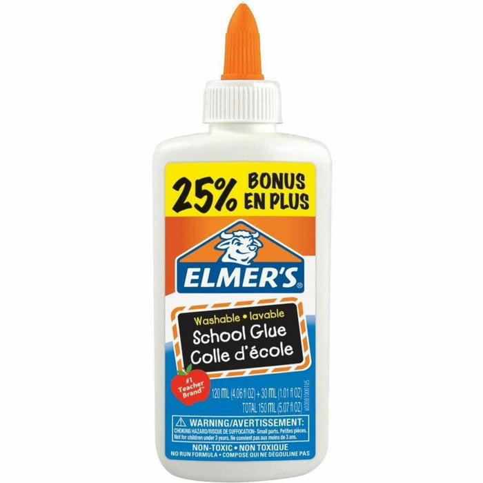 Elmers Washable White Glue 120ml+ Bonus 30ml - 120 mL - White - 1